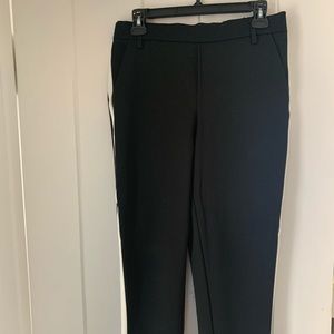 Zara black pant with white side stripe